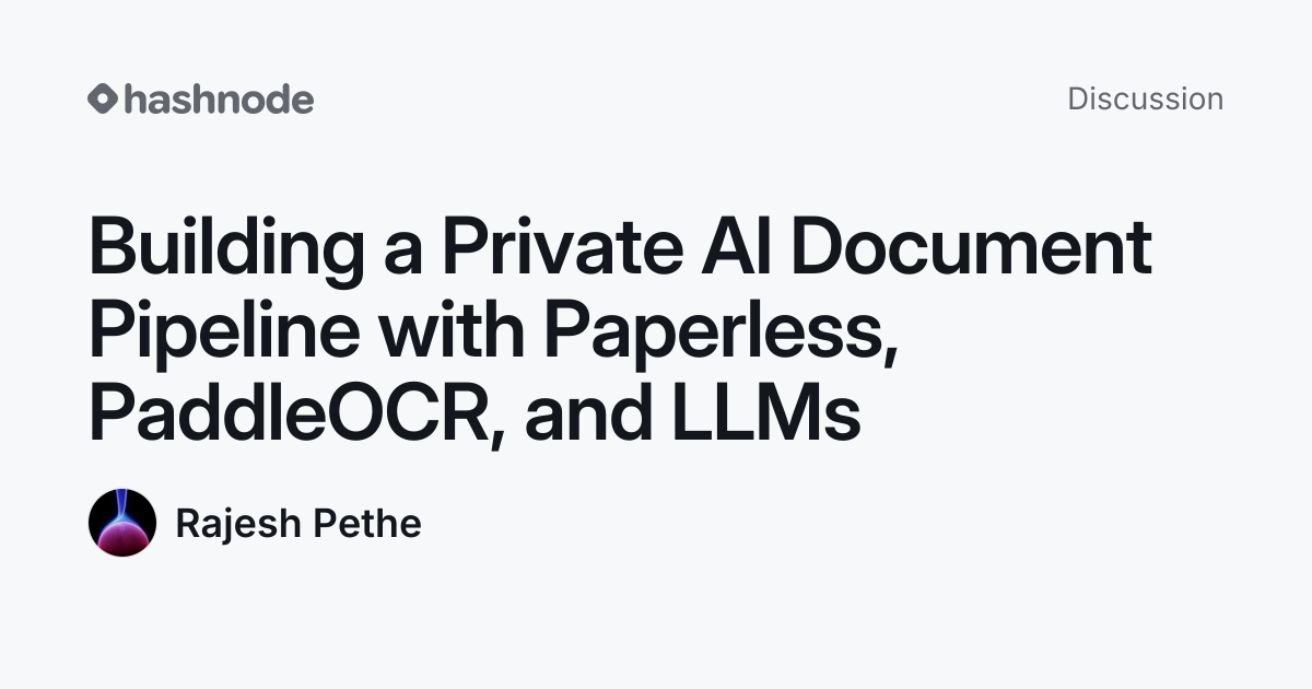 Discussion on "Building a Private AI Document Pipeline with Paperless ...