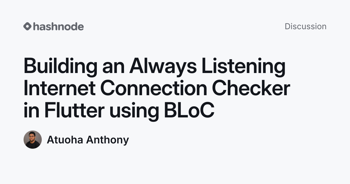 Discussion on "Building an Always Listening Internet Connection Checker ...