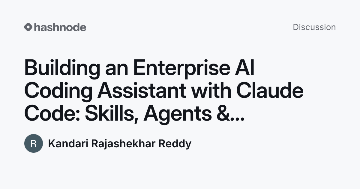 Discussion on "Building an Enterprise AI Coding Assistant with Claude ...