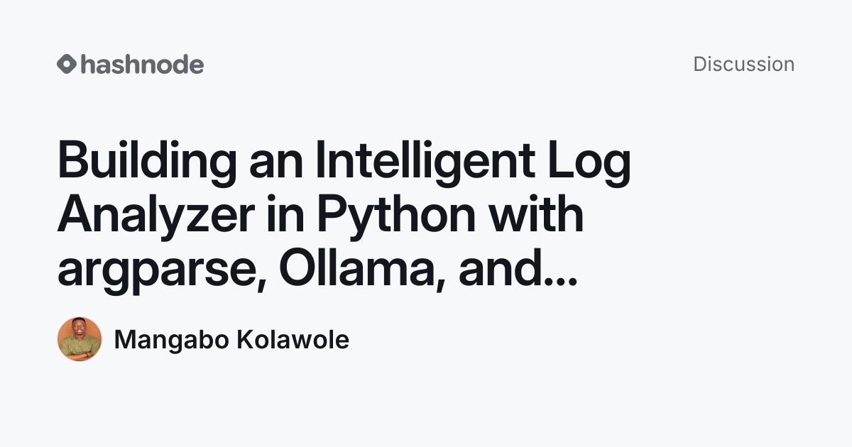 Discussion on "Building an Intelligent Log Analyzer in Python with ...