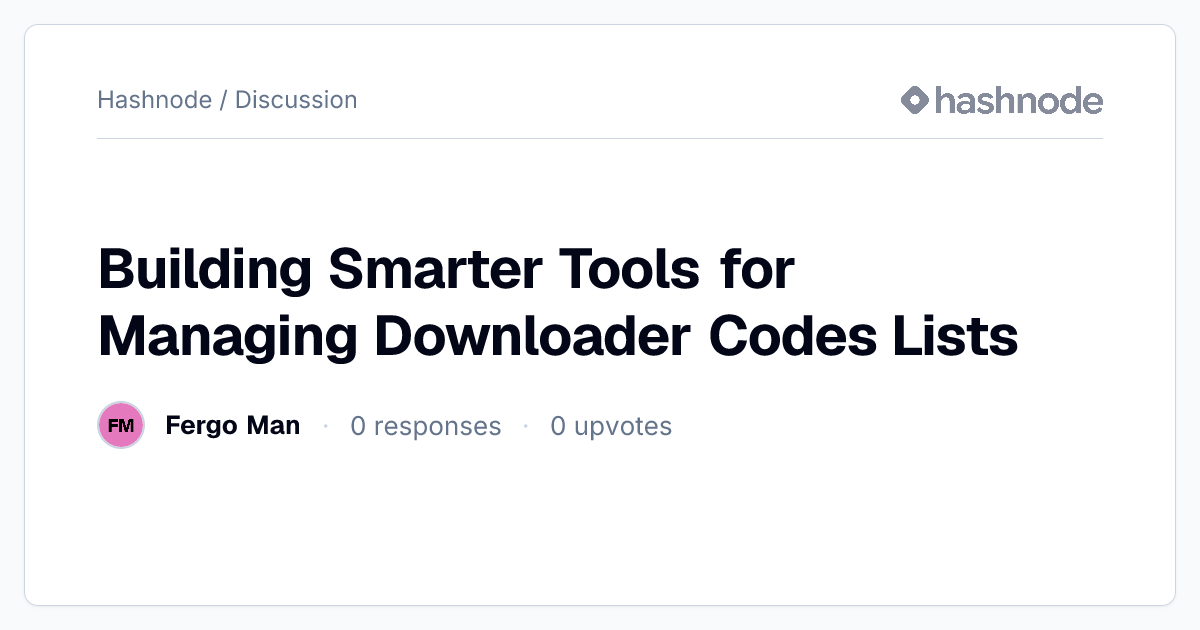 Discussion on "Building Smarter Tools for Managing Downloader Codes ...