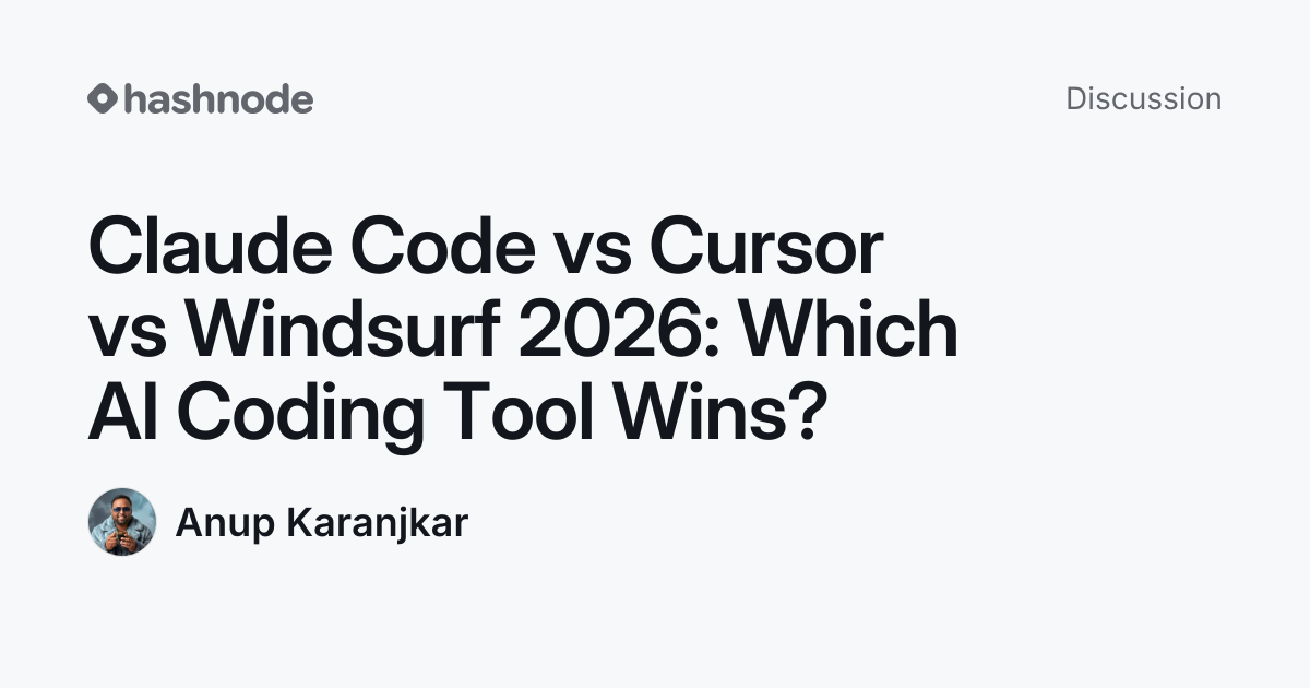 Discussion on "Claude Code vs Cursor vs Windsurf 2026: Which AI Coding ...