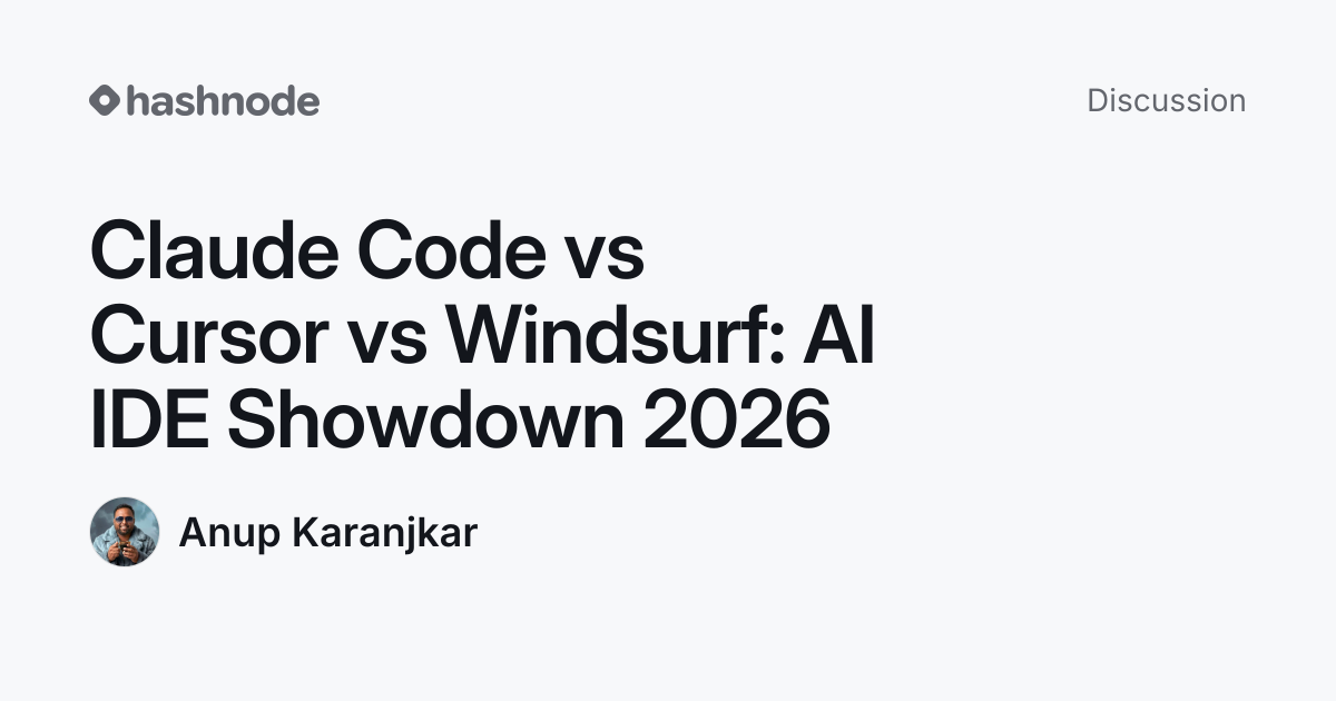 Discussion on "Claude Code vs Cursor vs Windsurf: AI IDE Showdown 2026 ...