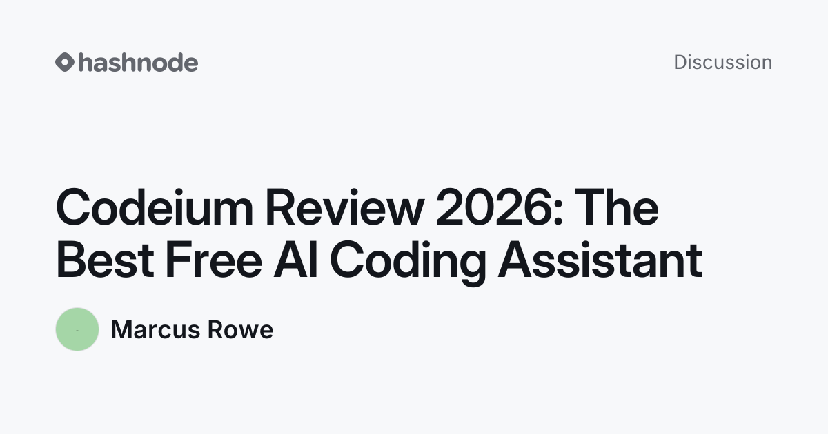 Discussion on "Codeium Review 2026: The Best Free AI Coding Assistant ...