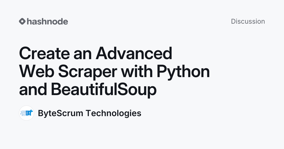 Discussion on "Create an Advanced Web Scraper with Python and ...