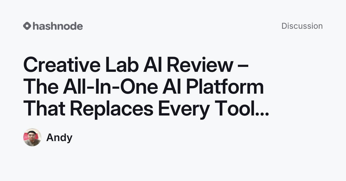 Discussion on "Creative Lab AI Review – The All-In-One AI Platform That ...