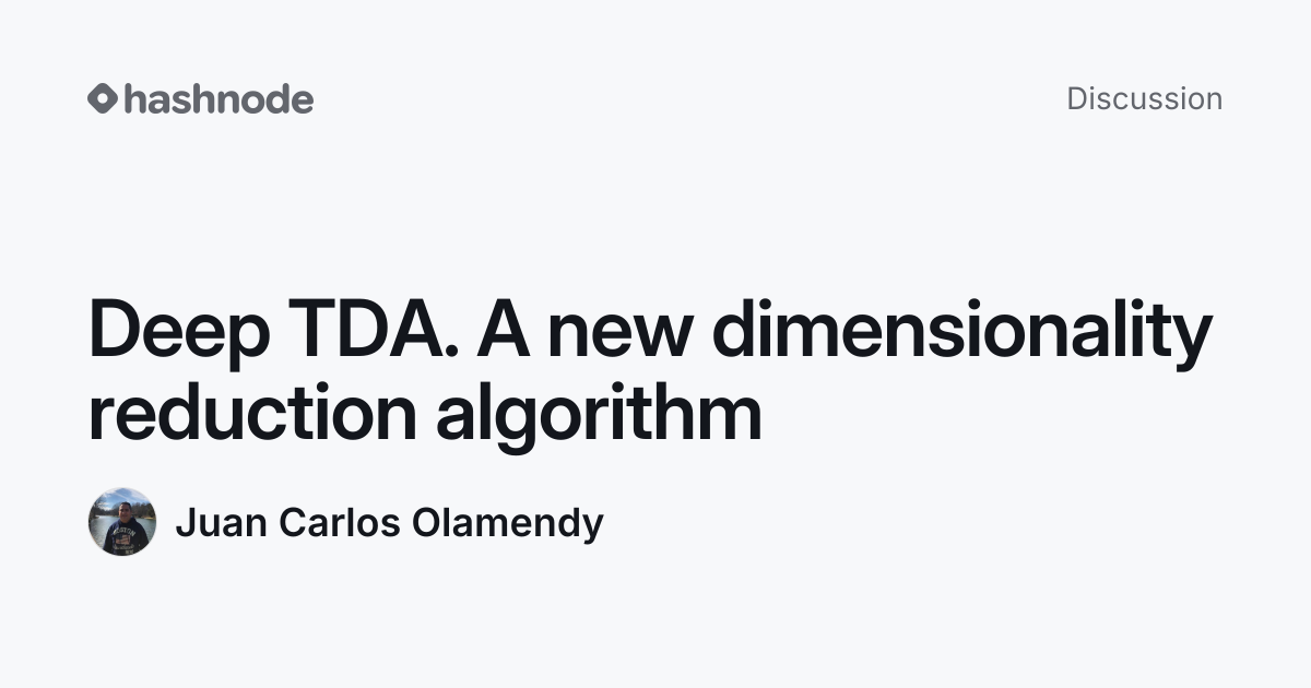 Discussion on "Deep TDA. A new dimensionality reduction algorithm ...