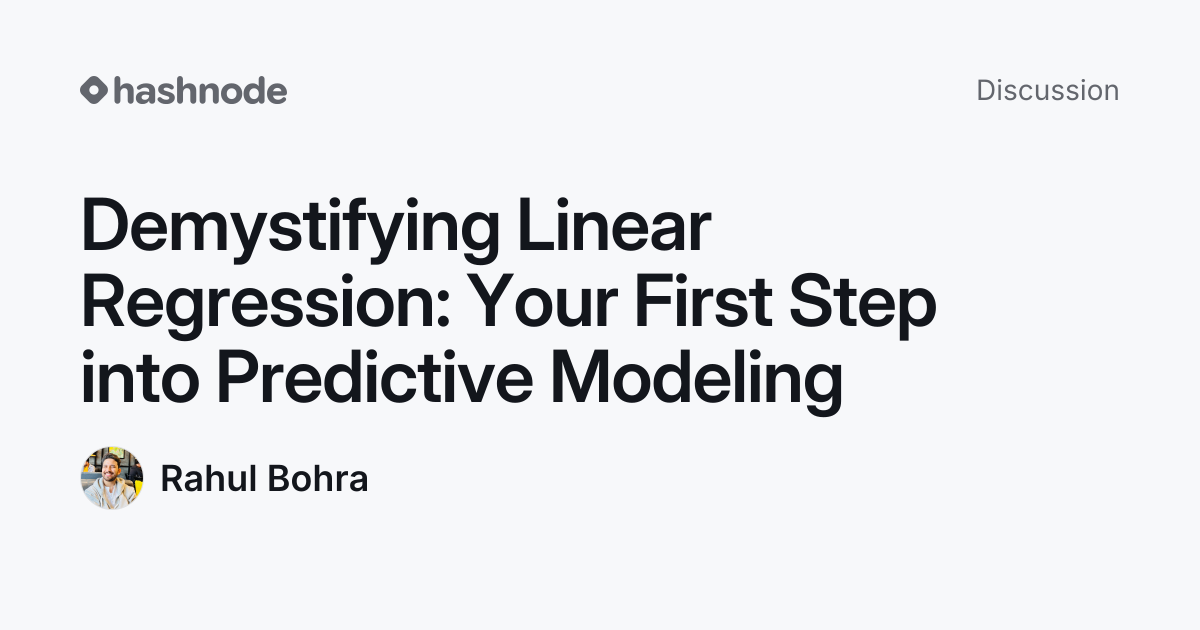 Discussion on "Demystifying Linear Regression: Your First Step into ...