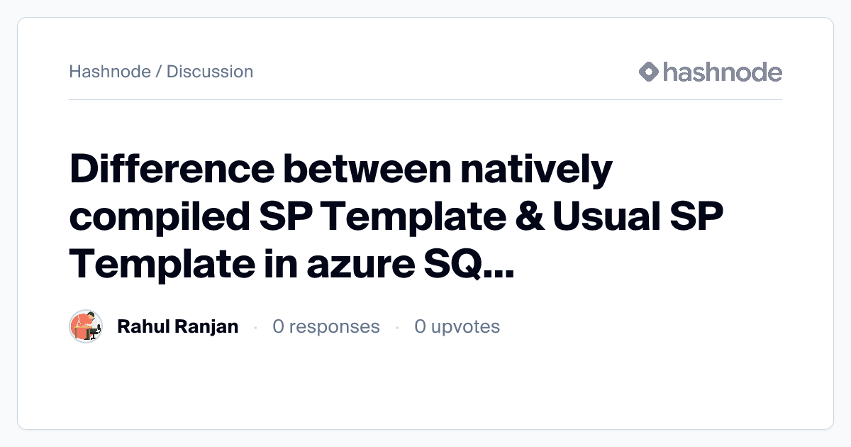 Discussion on 