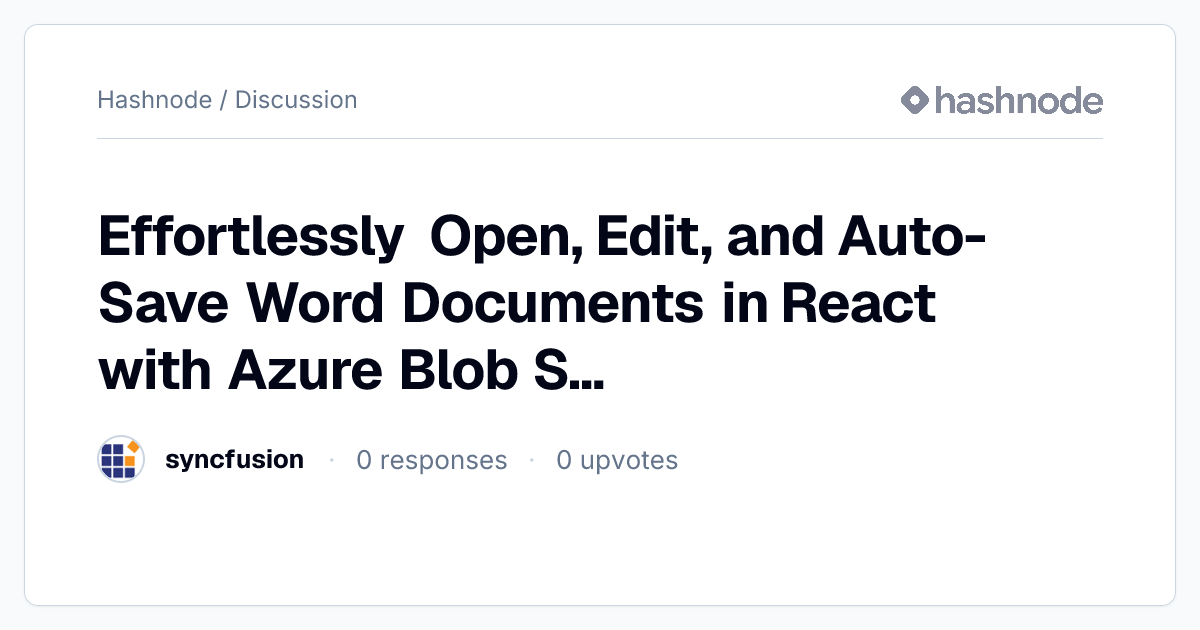 Discussion on 