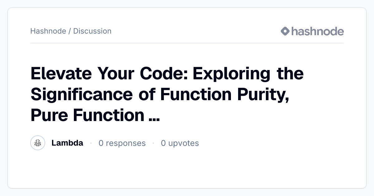 Discussion on 