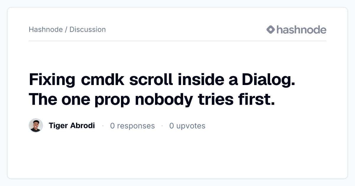 Discussion on 