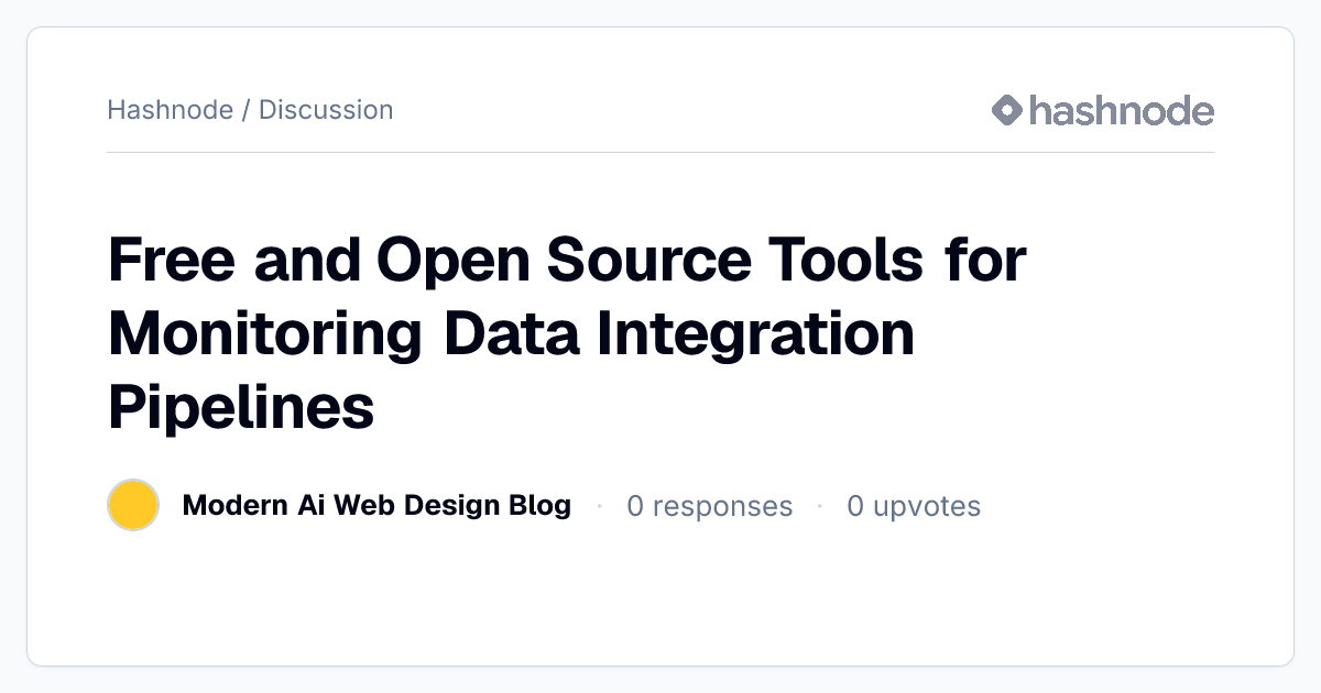 Discussion on "Free and Open Source Tools for Monitoring Data ...