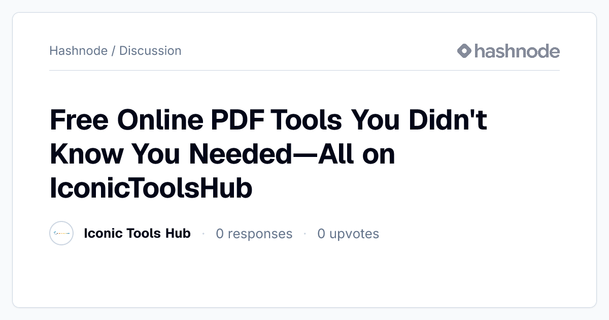 Discussion on 