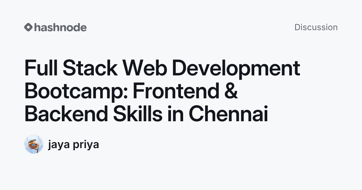 Discussion on "Full Stack Web Development Bootcamp: Frontend & Backend ...