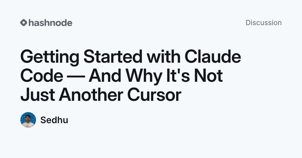 Discussion on "Getting Started with Claude Code — And Why It's Not Just ...