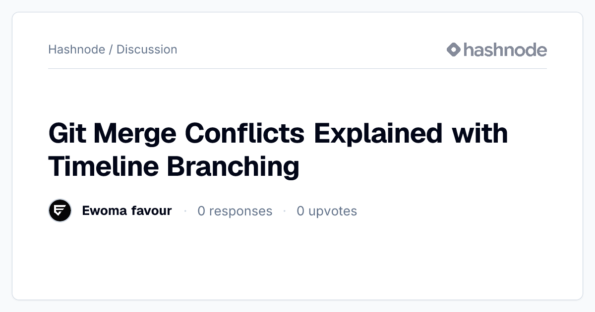 Discussion on "Git Merge Conflicts Explained with Timeline Branching ...