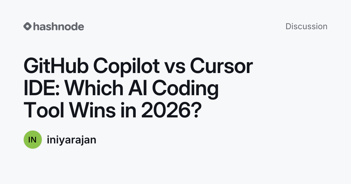 Discussion on "GitHub Copilot vs Cursor IDE: Which AI Coding Tool Wins ...