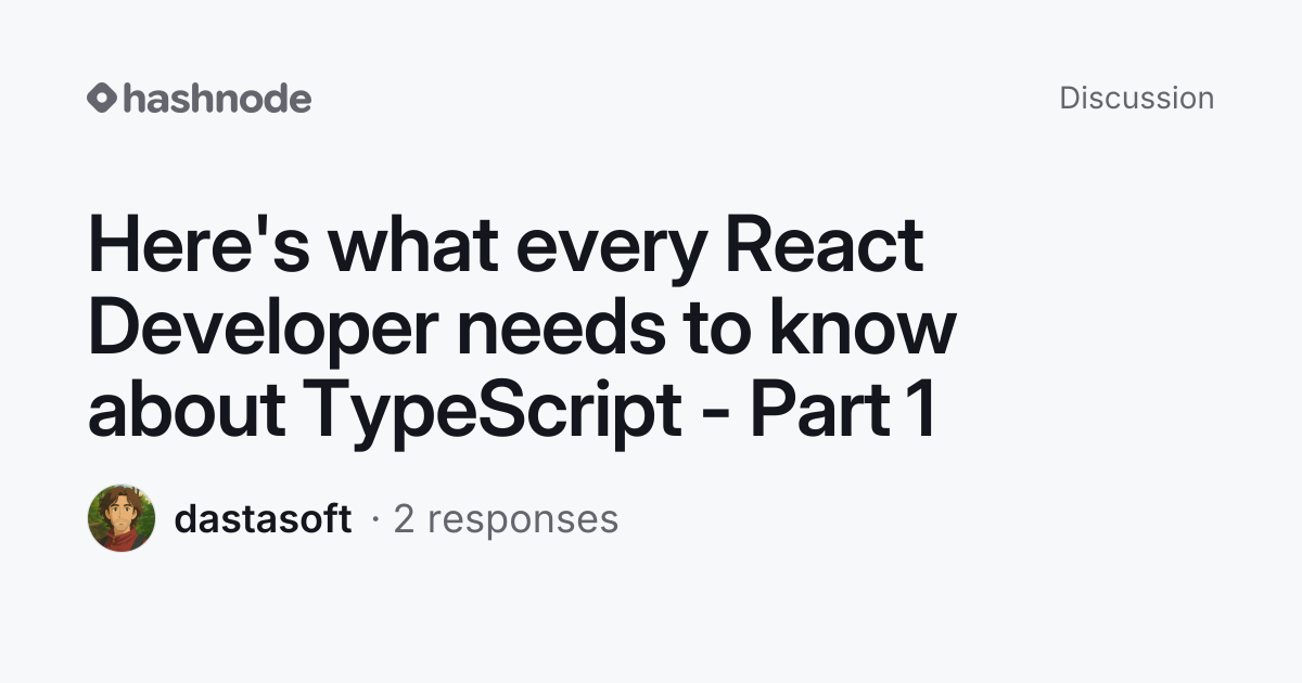 Discussion on "Here's what every React Developer needs to know about ...
