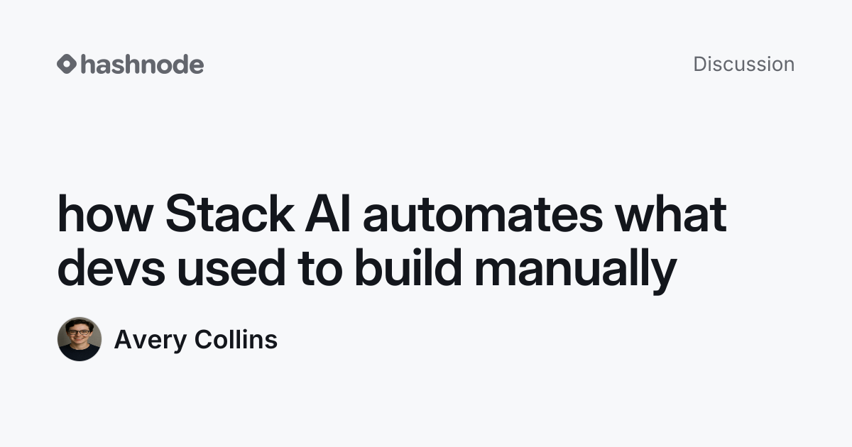 Discussion on "how Stack AI automates what devs used to build manually ...
