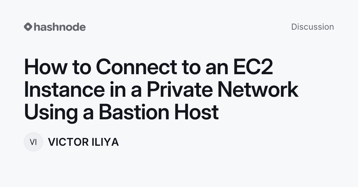 Discussion on "How to Connect to an EC2 Instance in a Private Network ...