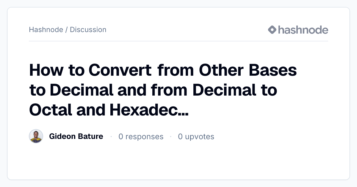 Discussion on 
