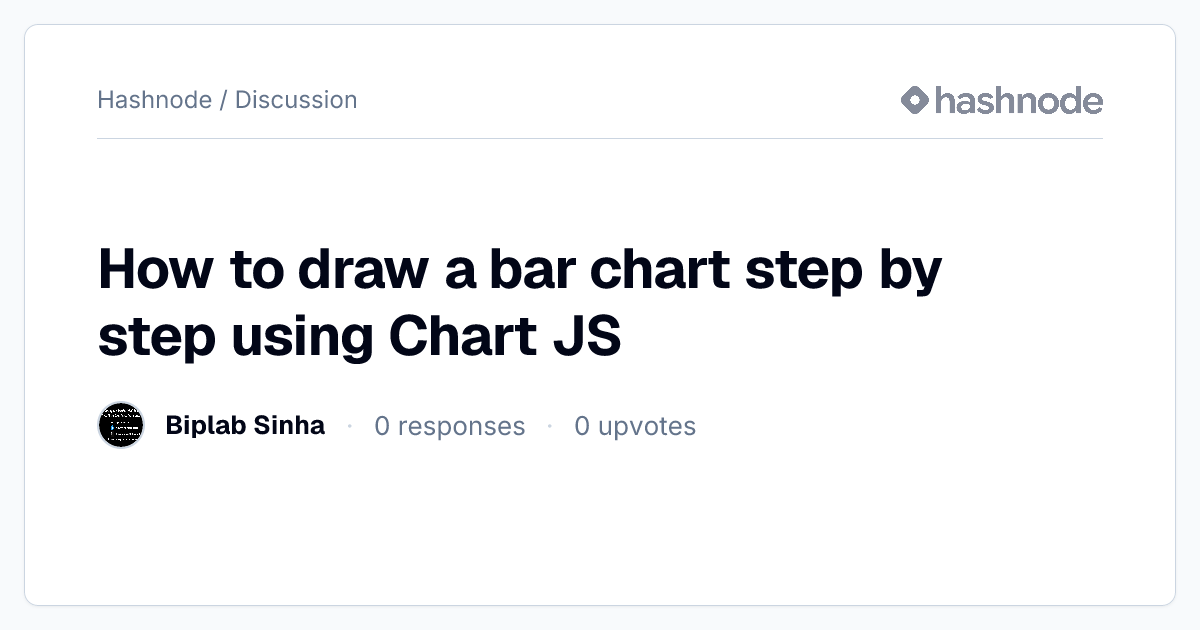Discussion on "How to draw a bar chart step by step using Chart JS ...