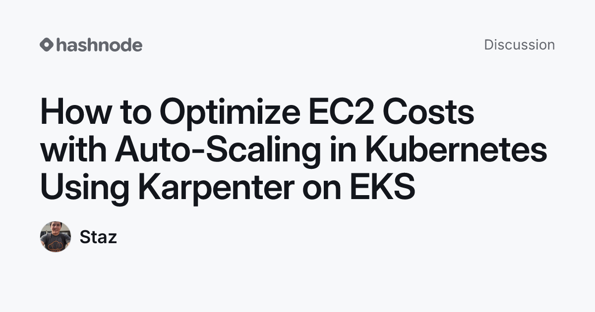 Discussion on "How to Optimize EC2 Costs with Auto-Scaling in ...