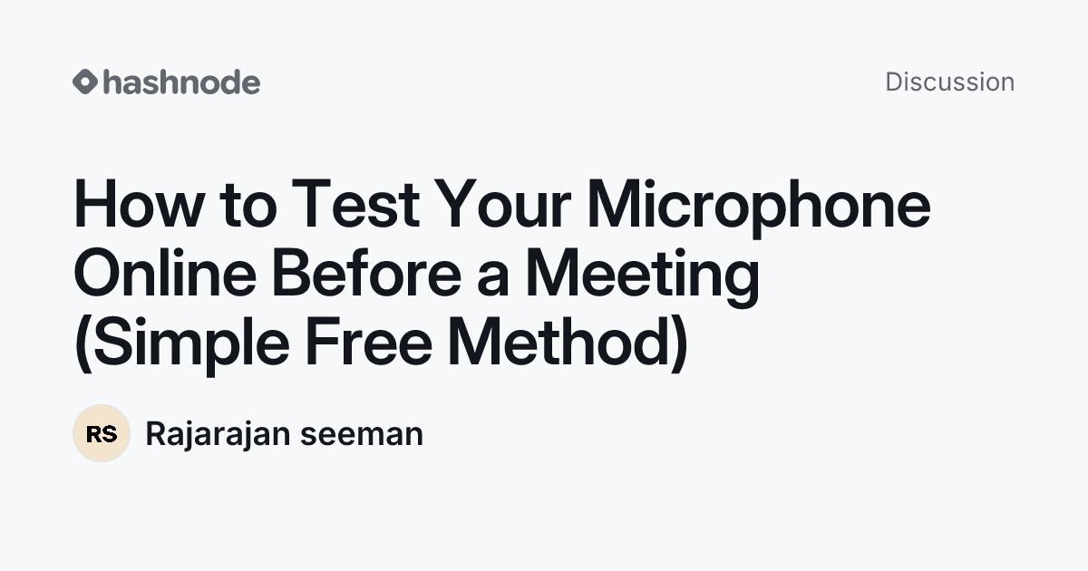 Discussion on 