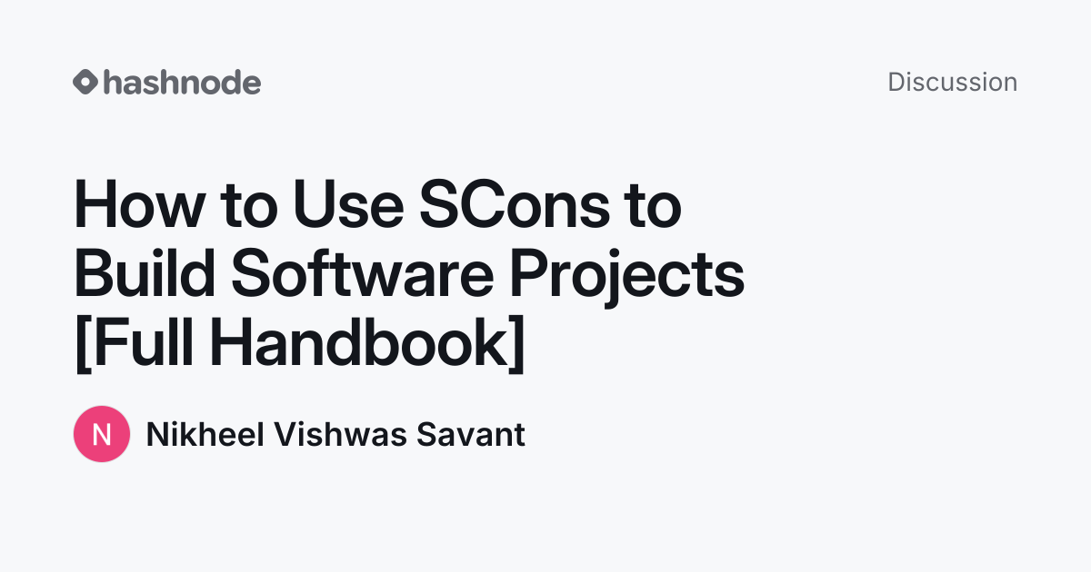 Discussion on "How to Use SCons to Build Software Projects [Full ...