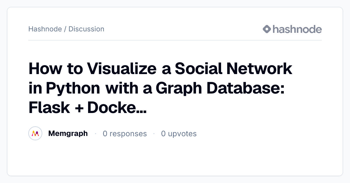 Discussion on "How to Visualize a Social Network in Python with a Graph ...