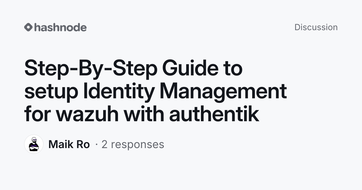 Discussion on "Step-By-Step Guide to setup Identity Management for ...