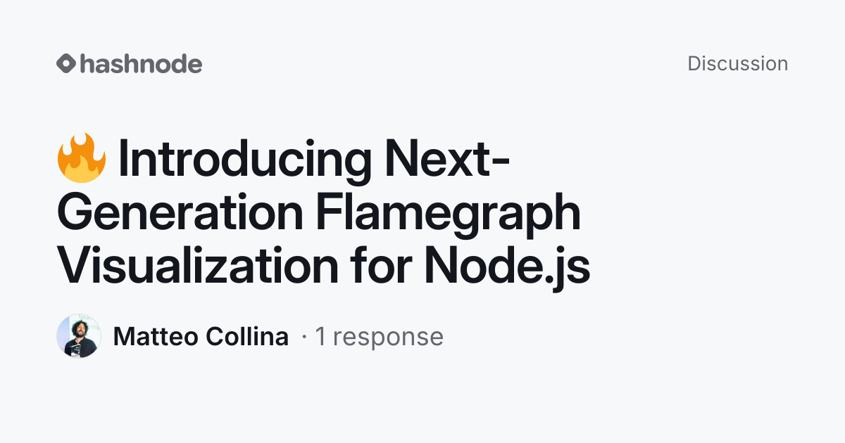 Discussion on "🔥 Introducing Next-Generation Flamegraph Visualization ...