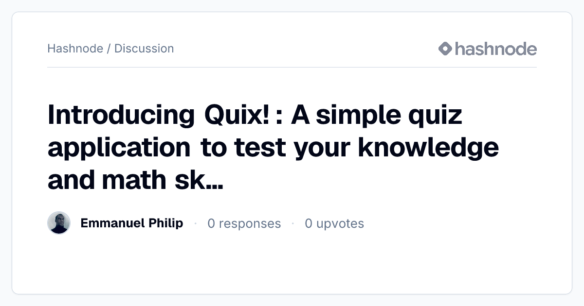 Discussion on 