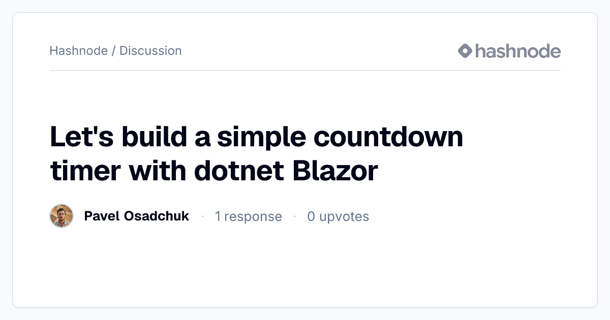 Discussion on 