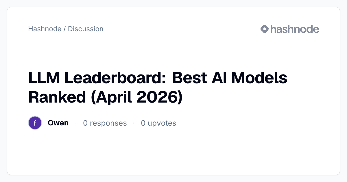 Discussion on "LLM Leaderboard: Best AI Models Ranked (April 2026 ...