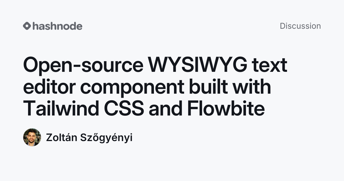 Discussion on "Open-source WYSIWYG text editor component built with ...