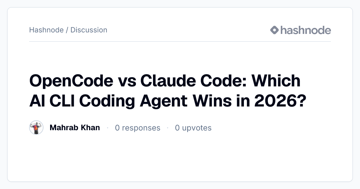 Discussion on "OpenCode vs Claude Code: Which AI CLI Coding Agent Wins ...