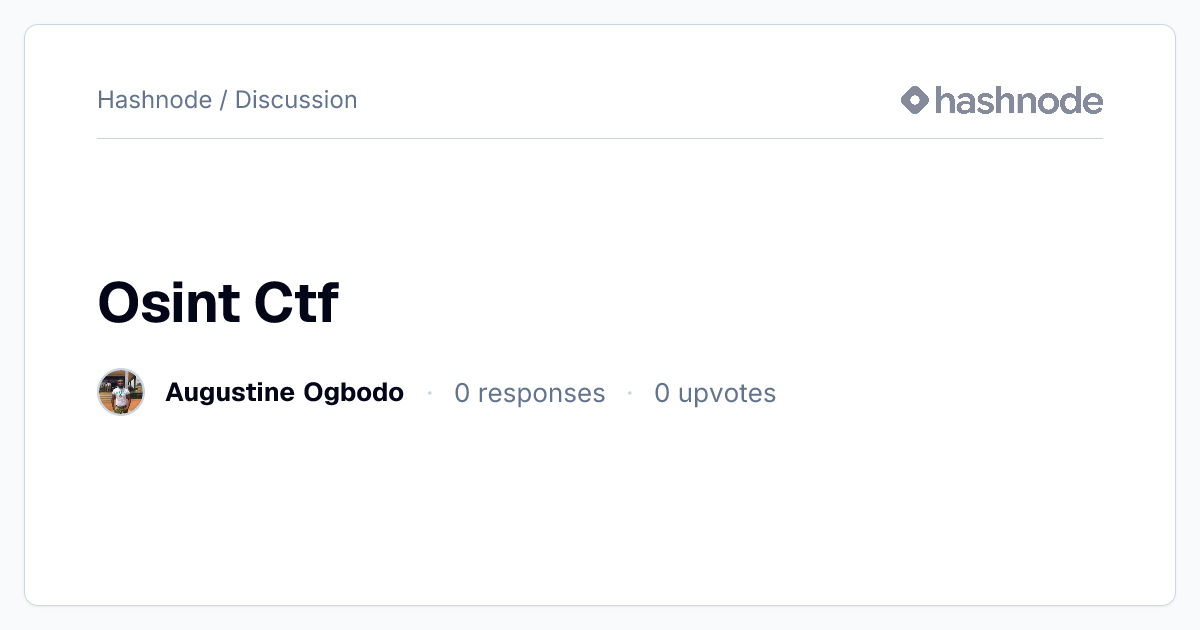 Discussion on 