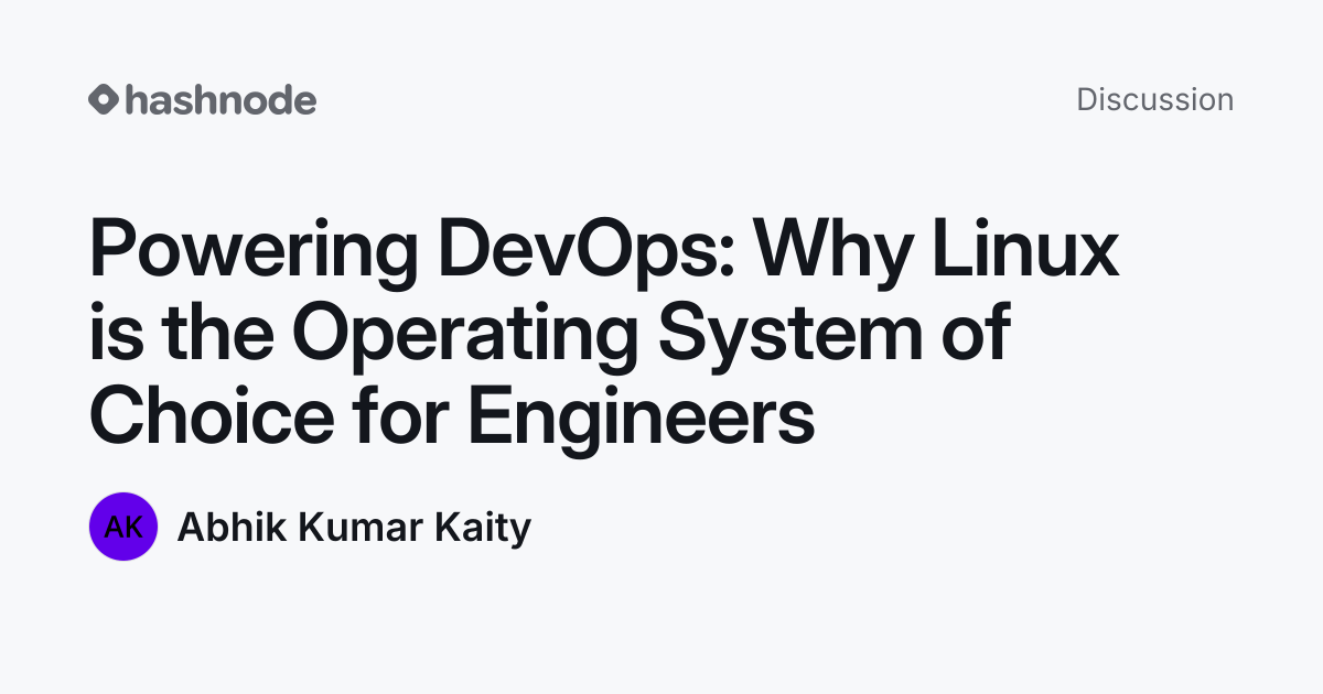 Discussion on "Powering DevOps: Why Linux is the Operating System of ...