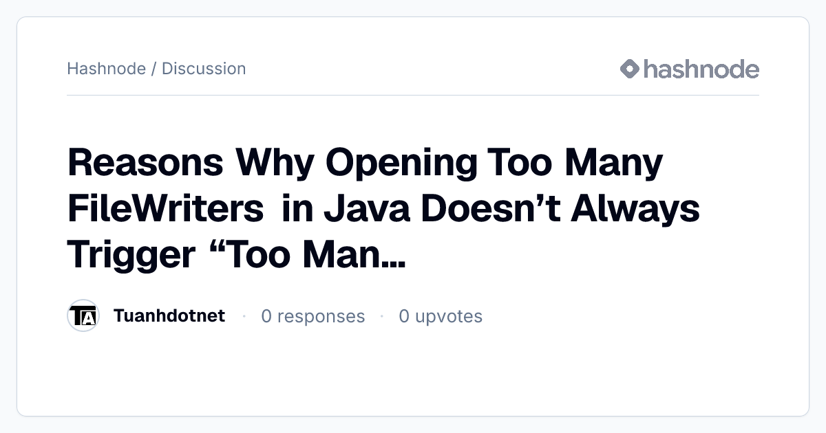 Discussion on 