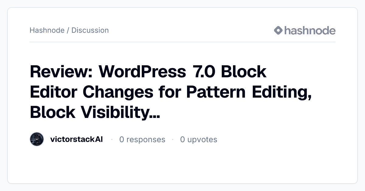 Discussion on 