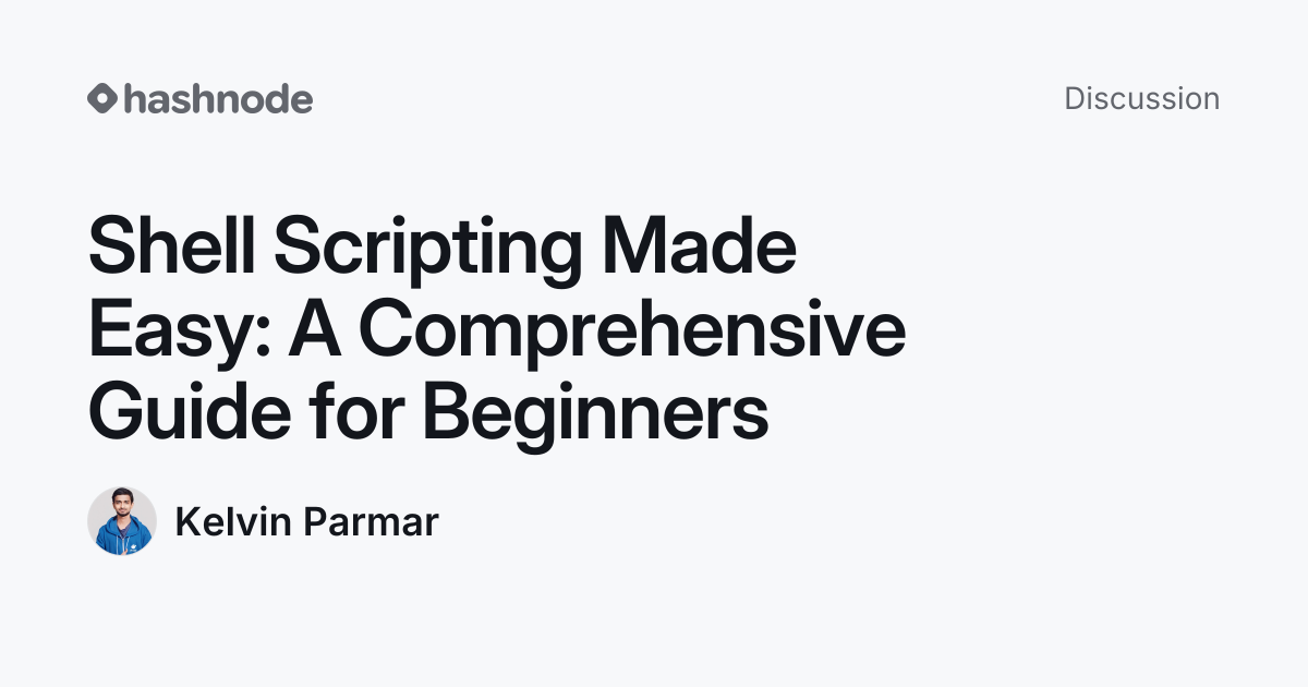 Discussion on "Shell Scripting Made Easy: A Comprehensive Guide for ...