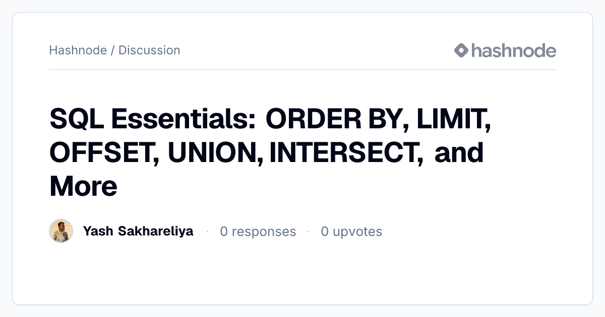 Discussion on 
