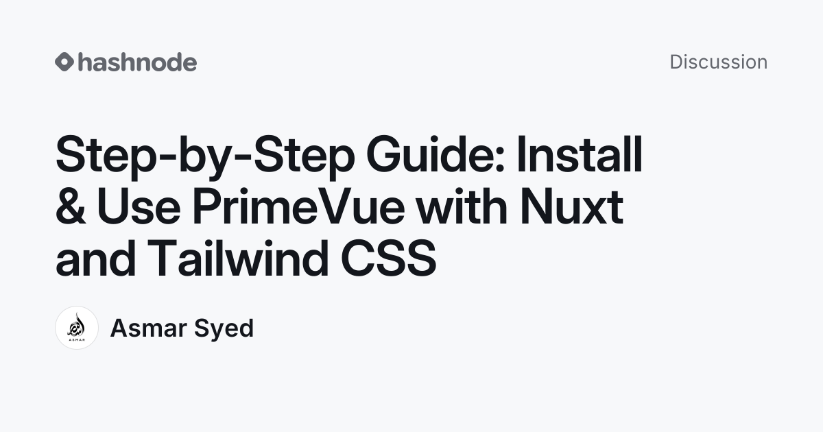 Discussion on "Step-by-Step Guide: Install & Use PrimeVue with Nuxt and ...