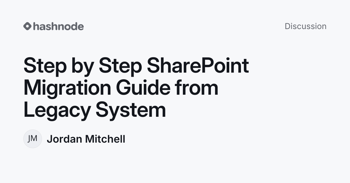 Discussion on "Step by Step SharePoint Migration Guide from Legacy ...