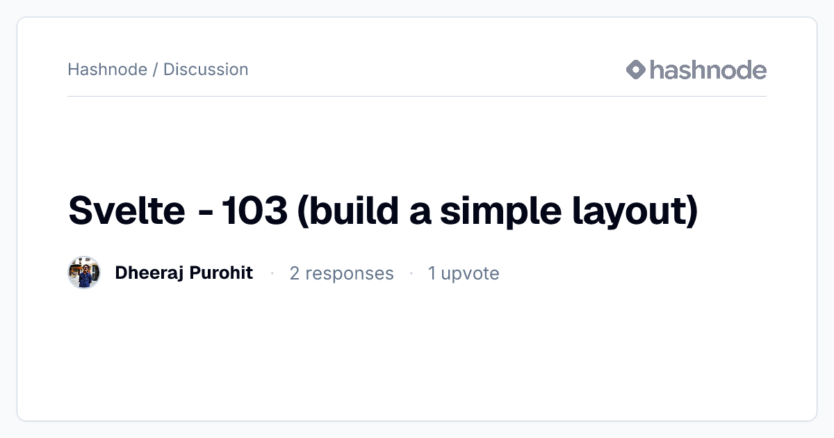 Discussion on 