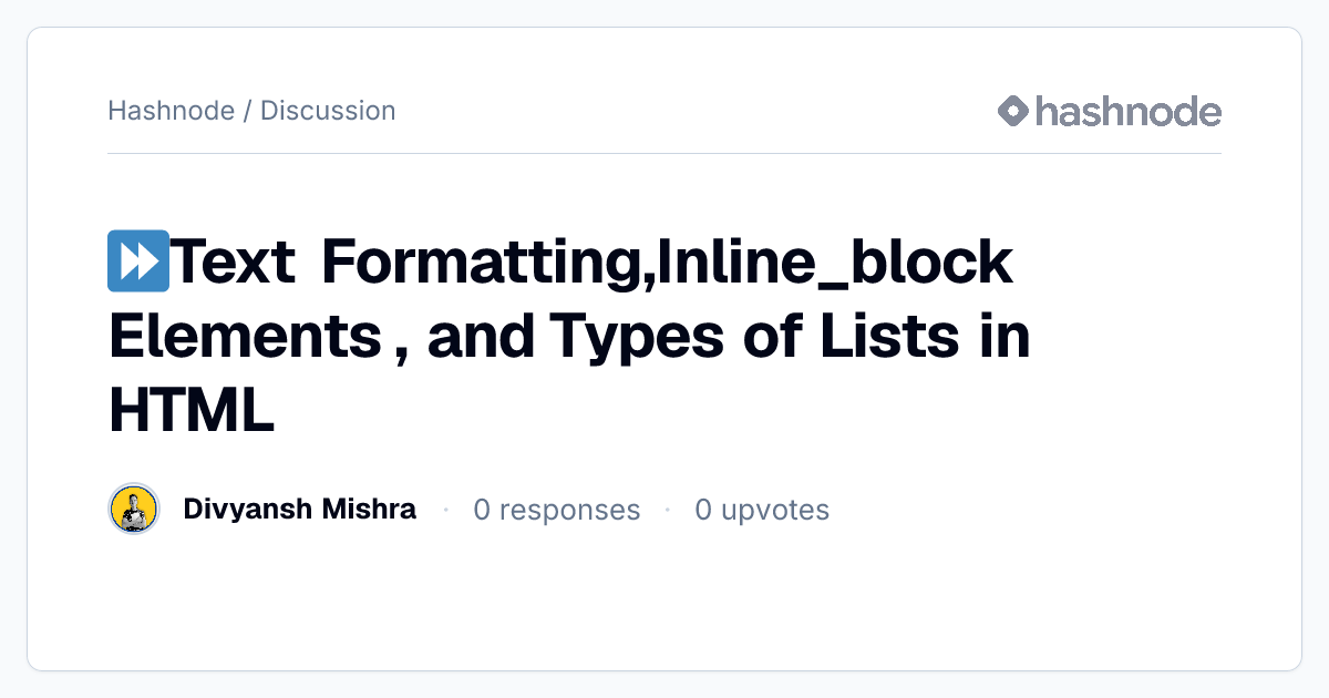 Discussion on 