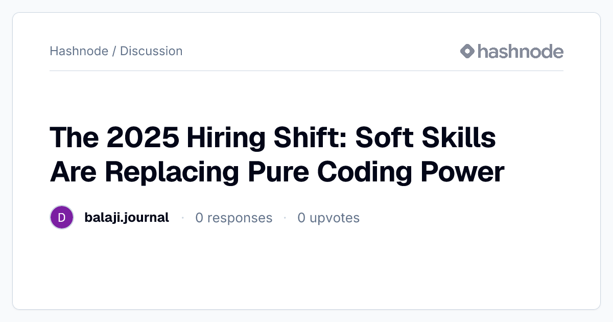 Discussion on "The 2025 Hiring Shift: Soft Skills Are Replacing Pure ...