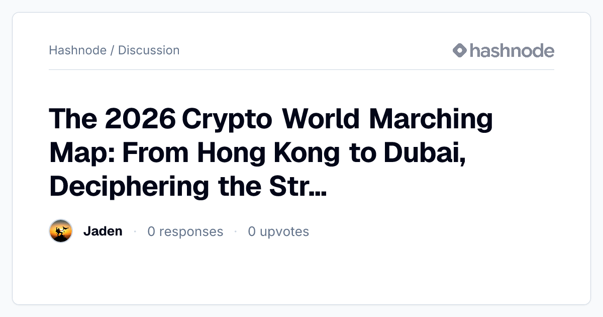 Discussion On The 2026 Crypto World Marching Map From Hong Kong To Opengraph Image